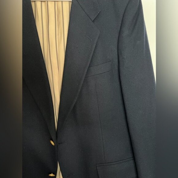 Kingsridge 100% PURE WOOL USA🇺🇸TAILORED 2 Button Blazer Shoulder Pads LARGE - Picture 10 of 13
